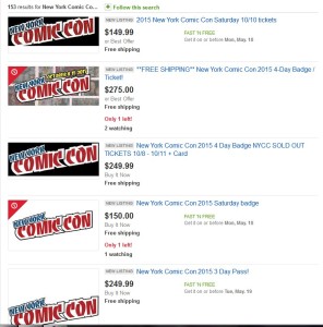 NYCC Tickets on eBay