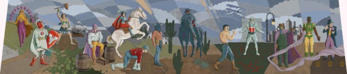 Hall of Justice mural detail