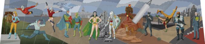 Hall of Justice mural detail